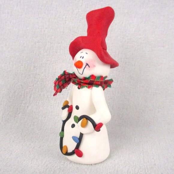 Christmas Snowmen Roberta PEI Canada Whimsical Original Figurines - Picture 3 of 6